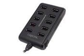 USB Hub - LogiLink USB 2.0 hub 10-port with On/Off switch USB Hub - 10 porte - UA0125