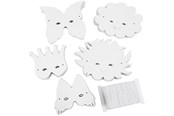 Konst- och hantverksmaterial - Creativ Company Fantasy masks White 100pcs. - 59261