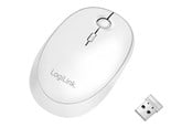 Mus - LogiLink Wireless & Bluetooth dual mouse 2.4 GHz 800/1200/1600 dpi white - Mouse - Optic - Vit - ID0205