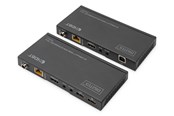 Repeatrar, förstärkare, broar och transceivers - DIGITUS 4K HDBaseT HDMI KVM Extender Set - DS-55512