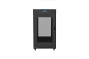 Rack chassis - Lanberg FF01-8822-23BL Rack Cabinet 19" Free Standing 22U 800x800mm (Flat Pack) Black Glass Door LCD - FF01-8822-23BL
