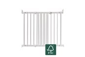 Babyvård - BabyDan FlexiFit säkerhetsgrind, barngrind trä, vit, 69-106,5 cm - 500797