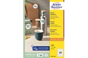 Papper, Fotopapper & Etiketter - Avery Runda produktetiketter, Permanent märkning, Ø 40 mm, Alla typer av skrivare - L3415-100