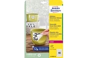 Papper, Fotopapper & Etiketter - Avery Avtagbara, slitstarka etiketter, Klarar värme, kyla, fukt, utomhusbruk, 45,7 x 21,2 mm, Laserskrivare - L4778REV-20