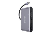 Dockning - Canyon DS-14 8-i-1 USB-C-hubb 4K, mörkgrå - CNS-TDS14
