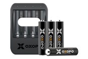 Battery - APO International OXOPO XS series USB battery charger - with battery - 4 x AAA - Li-Ion - OXO-XS-AAA-Set