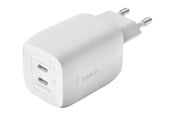Mobile - Adapters & Chargers - Belkin BoostCharge Pro Dual USB-C GaN Wall Charger with PPS 65W - White - WCH013VFWH