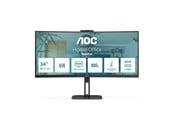 Skärm - 34" AOC CU34V5CW - 3440x1440 (UWQHD) - 100Hz - VA - 65W USB-C - CU34V5CW/BK