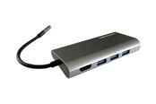 Dockning - LC Power LC-HUB-C-MULTI-5 - docking station - USB-C - HDMI - GigE - LC-HUB-C-MULTI-5