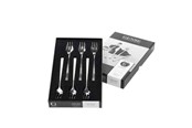 Bordsdukning - Gense Cake fork Fuga 15.5 cm 6 pcs Matt/White steel - 20669