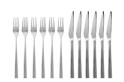 Bordsdukning - Gense Steak cutlery  Fuga 12 pcs Matt/White steel - 23828