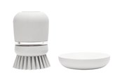 Rengöring - brabantia - soap dispensing dish brush - polyester - light grey - 30 26 40