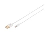 USB-kabel - DIGITUS Lightning cable - Lightning / USB - 1 m - DB-600106-010-W