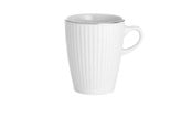 Bordsdukning - Pillivuyt Vienne plissé mug 27 cl White/Platinum - 17179