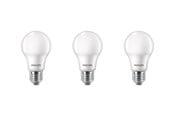Glödlampor - Philips LED-glödlampa Standard 4.9W/827 (40W) Frosted 3-pack E27 - 929003540253