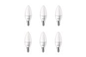 Glödlampor - Philips LED-glödlampa Kerte 4.9W/827 (40W) 6-pack E14 - 929003541136