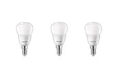 Glödlampor - Philips LED-glödlampa P45 4.9W/827 (40W) 3-pack E14 - 929003546593