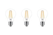 Glödlampor - Philips LED-glödlampa Classic 7W/827 (60W) Clear 3-pack E27 - 929001815093