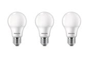 Glödlampor - Philips LED-glödlampa 8W/827 (60W) frosted 3-pack E27 - 929002306207