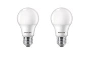 Glödlampor - Philips LED-glödlampa Standard 8W/827 (60W) Frosted 2-pack E27 - 929002306282