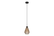 Lampor - EGLO ADWICKLE pendant black/natural - 43776
