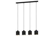 Lampor - EGLO ZARAGOZA pendant 4xE27 L925, black/gold - 900148