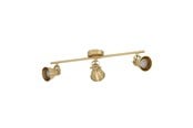Lampor - EGLO SERAS spot GU10 3x240lm brushed brass *DEMO* - 900172
