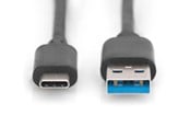 USB-kabel - DIGITUS USB Type-C to Type-A - 1m - DB-300136-010-S