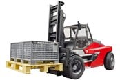 Leksaksbil - Bruder Linde HT160 Fork Lift with pallet and 3 pallet cages - BR2513