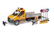 Leksaksbil - Bruder MB Sprinter municipal with Light & Sound Module and worker + access - BR2677