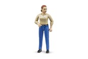 Leksaksbil - Bruder Woman light skin blue jeans - BR60408