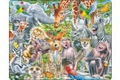 Pusselspel - Larsen Puzzles Happy African Animals (Maxi) - LA-CZ3