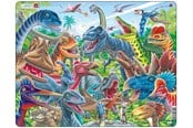Pusselspel - Larsen Puzzles Cheerful Dinosaurs - LA-CZ4