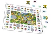 Pusselspel - Larsen Puzzles Learning English at the Zoo (Maxi) - LA-EN5EN