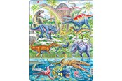 Pusselspel - Larsen Puzzles Dinosaurs that fly run and dive - LA-FH49