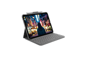 Tangentbord - Logitech Slim Folio - keyboard and folio case - ND - oxford grey - Tastatur & Folio set - Nordisk - Grå - 920-011428