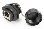 Nätverkskabel - DIGITUS CAT 6 Keystone Bulkhead Couplers - Svart - DN-IND-C6-C