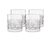 Bordsdukning - Luigi Bormioli Mixology textures Water glass/whiskey glass 10 cm 38 cl 4 pcs. Clear - 17355