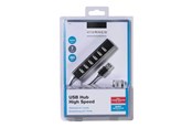 USB Hub - Vivanco - hub - 7 ports USB Hub - 7 porte - Svart - 36661