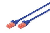 Nätverkskabel - DIGITUS CAT 6 U-UTP Patch Cord - 3m - Blå - 3m - DK-1612-030/B