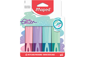 Skriv- och ritverktyg - Maped Fluo'Peps Classic Glitter Pastel Highlighters x4 - 742046