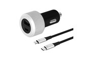 Mobile - Adapters & Chargers - Just Mobile Highway Turbo - Deluxe Car Charger with PD/QC Hybrid Fast Charge - DCC-200/612
