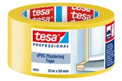 Tejp & lim - tesa Masking sPVC Plastering Tape 33m x 50mm Yellow - 66001-00001-00