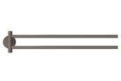 Badrumstillbehör - tesa Moon Grey two-armed towel holder self-adhesive - 40582-00000-00