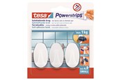 Badrumstillbehör - tesa Powerstrips Hooks Small Oval self-adhesive White - 57533-00006-20