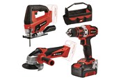 Verktyg - Einhell Power Tool Kit, TE-TK 18/3 Li Kit (JS+CD+AG) - 4257241