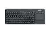 Tangentbord - Logitech K400 Plus Ergonomic Wireless Touch - Tangentbord - Tjeckiska - Svart - 920-007151