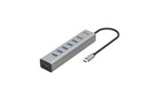 USB Hub - I-Tec Hub - 7-Port USB 3.2 - 15W charging - Aluminium case USB Hub - USB 3.2 - 7 porte - Grey - C31HUBMETAL703