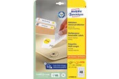 Papper, Fotopapper & Etiketter - Avery Avtagbara universaletiketter, För alla skrivare, 45,7 x 21,2 mm, Vit - L4736REV-25