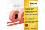 Papper, Fotopapper & Etiketter - Avery röda permanenta prisetiketter, 26 x 16 mm, Permanent - RPLP1626